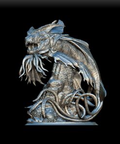 Kraken full-body angled pose with coiling tentacles
