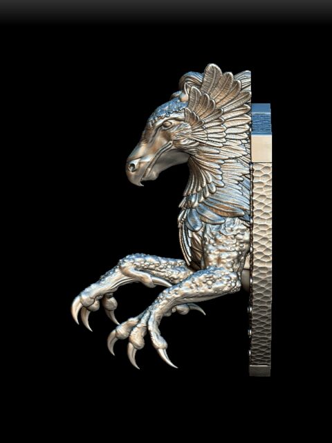 84 Hippogriff Trophy Bust left profile – fantasy collectible sculpture