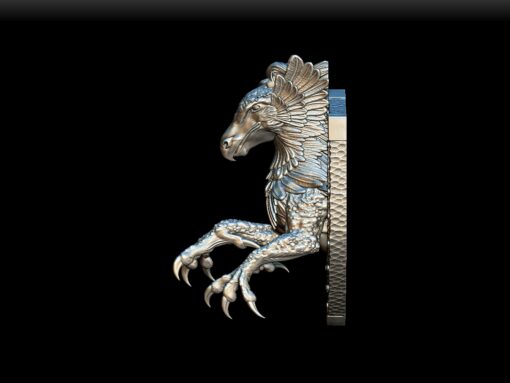 84 Hippogriff Trophy Bust left profile – fantasy collectible sculpture