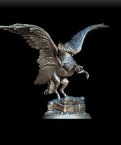 84 Hippogriff Full-Body Miniature angled view – fantasy resin sculpture