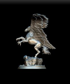 84 Hippogriff Full-Body Miniature left profile – detailed RPG model