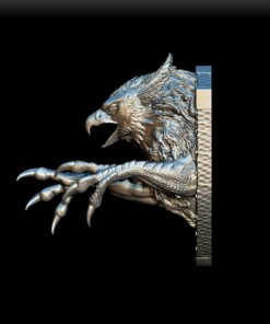 85 Griffon Trophy Bust left profile – fantasy collectible sculpture