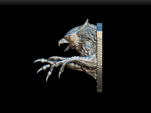 85 Griffon Trophy Bust left profile – fantasy collectible sculpture