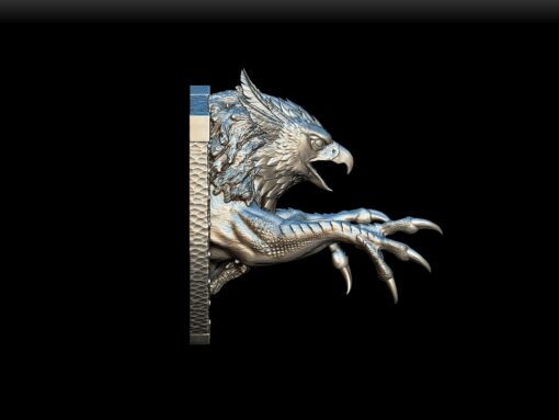 85 Griffon Trophy Bust right profile – resin miniature model
