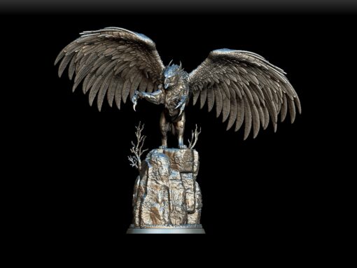 85 Griffon Full-Body Miniature front view – Monstrous Menagerie Collectible Miniature