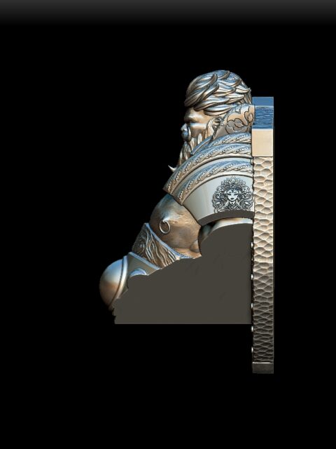 86 Dao Trophy Bust left profile – fantasy genie bust