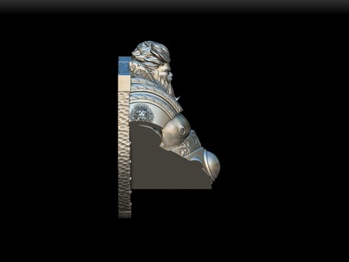 86 Dao Trophy Bust right profile – collectible resin model