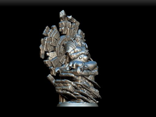 86 Dao Full-Body Miniature angled view – elemental resin sculpture