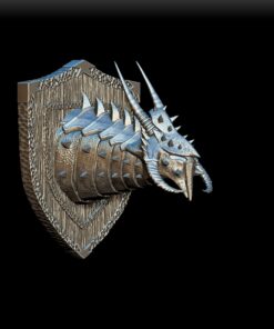 87 Chardalyn Dragon Trophy Bust angled view – crystalline resin bust