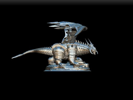 87 Chardalyn Dragon Full-Body angle profile – collectible dragon sculpture