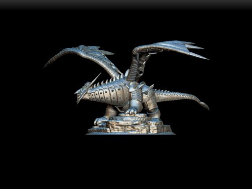 87 Chardalyn Dragon Full-Body left profile – jagged fantasy miniature