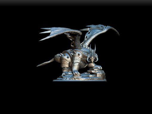87 Chardalyn Dragon Full-Body full view – 12-inch resin collectible miniature