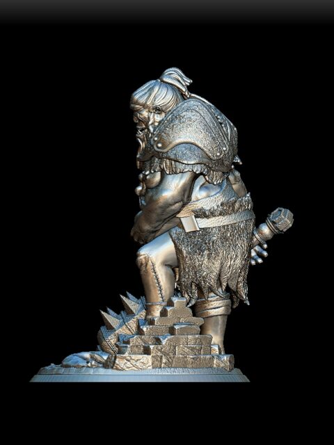 88 Cyclops Full-Body left profile – collectible sculpture