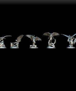 89 Harpy Full-Body Set full group view – painted display miniatures