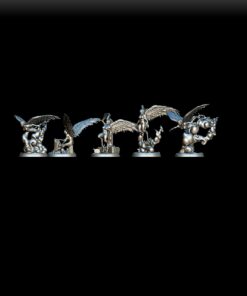 89 Harpy Full-Body Set angled group view – resin fantasy miniatures