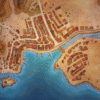Aldmill Town fantasy map canvas print by Alyssa Faden