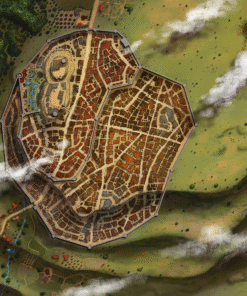 Foxdell Fantasy Map canvas print by Alyssa Faden