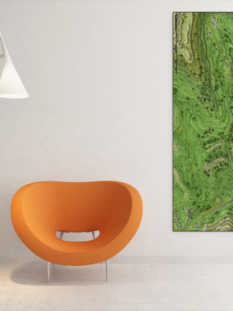 The winding trail through Grassy Spur leads to small cottages surrounded by wildflowers and wheat.