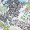 Icewell Fantasy Map canvas print by Alyssa Faden