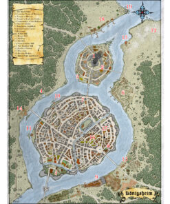onigsheim sprawling metropolis fantasy map archival canvas