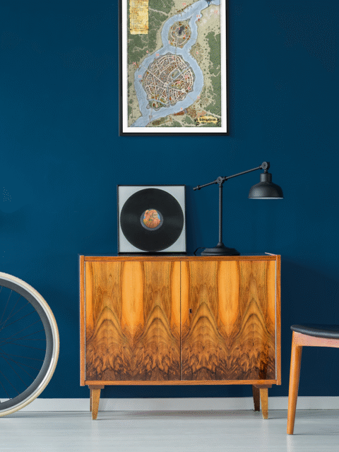 Konigsheim City Fantasy Map illustrated by Alyssa Faden capturing the grandeur of a fortified royal city.