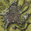 Luxemburg Star Fortress Fantasy Map recolor canvas print by Alyssa Faden, recolored by Alex