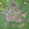 Luxemburg Star Fortress Fantasy Map canvas print by Alyssa Faden