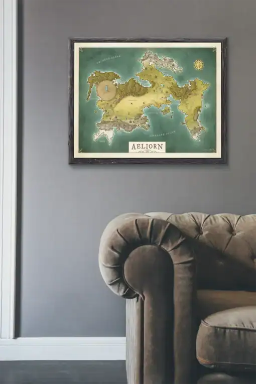 Aeliorn Fantasy Map Canvas - Daniel's Maps Continental Print
