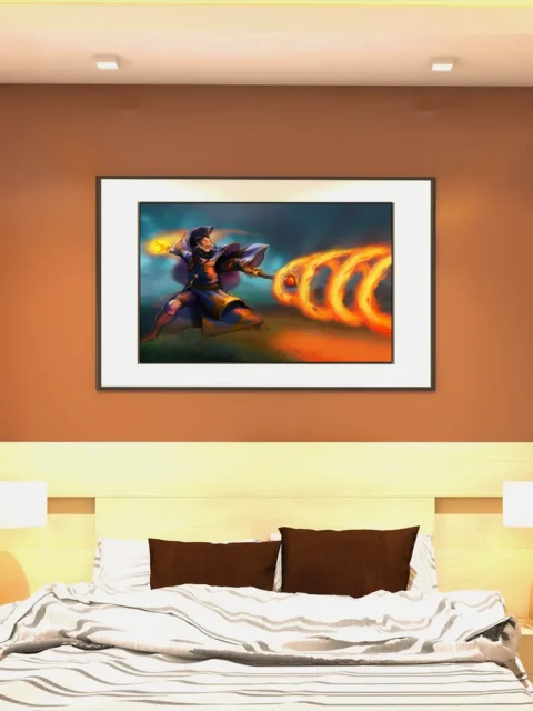 Arcane combat character with glowing magic