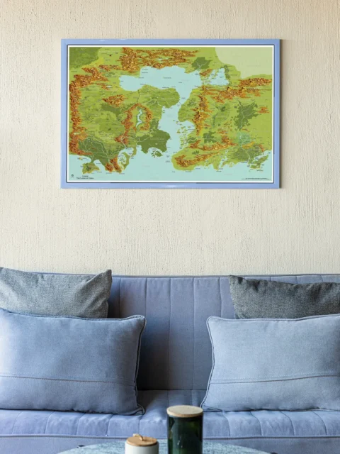 Large fantasy continent map designed for epic roleplay campaigns