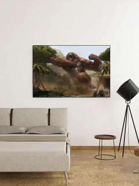 Massive blind monster roaring mid-attack