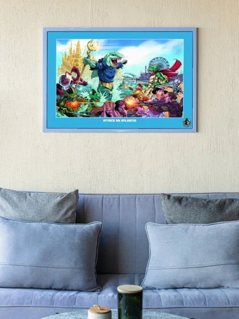 Atlantis battle artwork with intense action