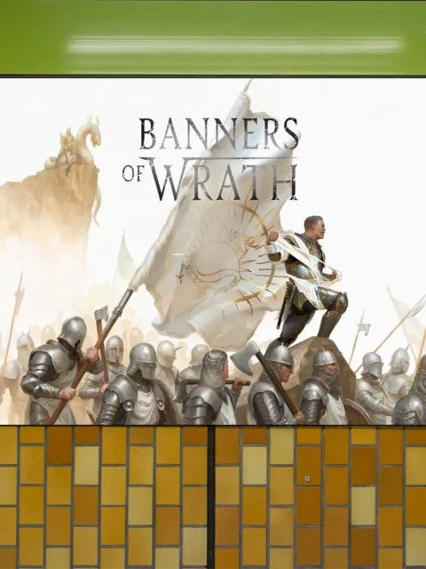 Banners of Wrath book cover art featuring armored soldiers advancing