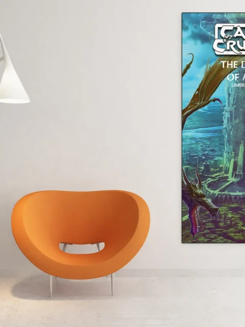 Epic fantasy RPG book cover featuring towering stronghold