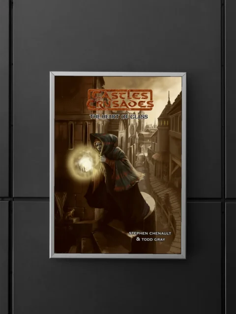 Tabletop RPG cover artwork featuring sorcery