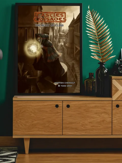 Dark fantasy cover art with hooded spellcaster