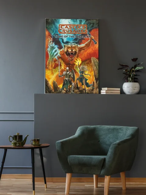 Castles and Crusades cover showing demonic battle