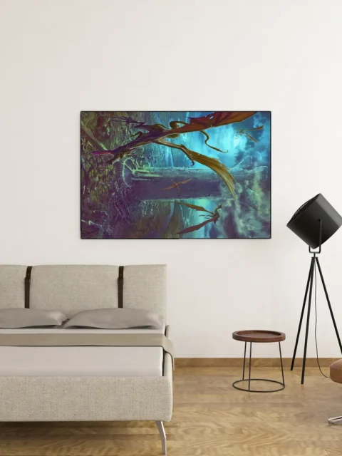 Tower-centered fantasy artwork with stormy skies