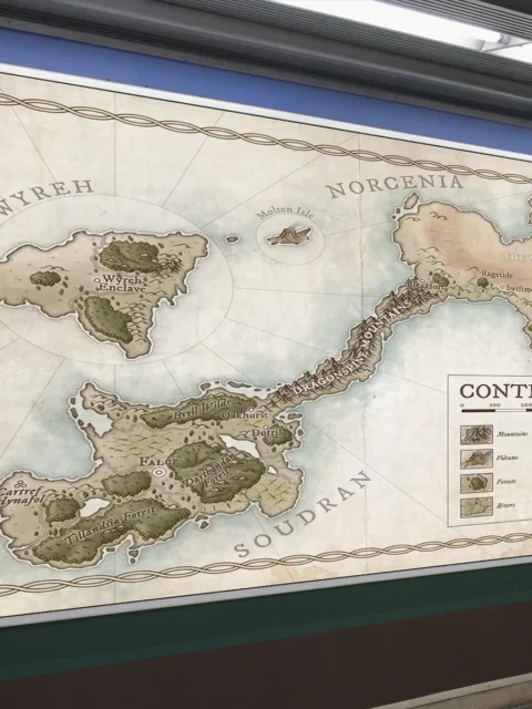 Daniels Maps fantasy world map depicting the realm of Contention