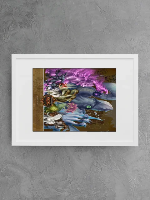 Creature-focused fantasy ensemble wall art