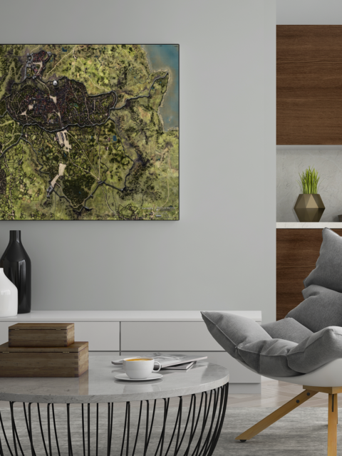 Clean city map of Critwall without text for custom storytelling