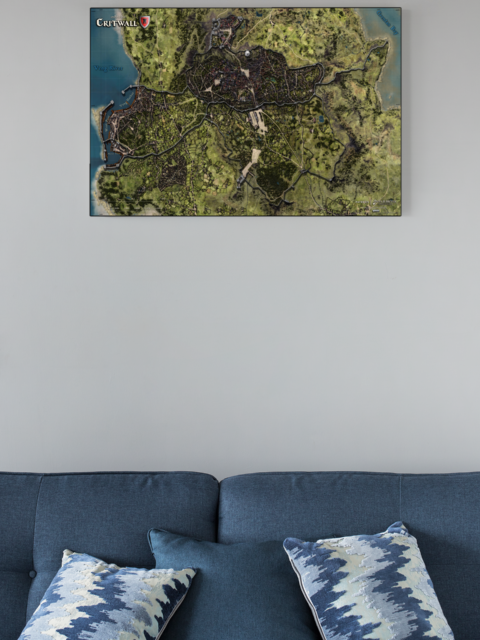 Detailed city wards and pathways illustrated in the Critwall map