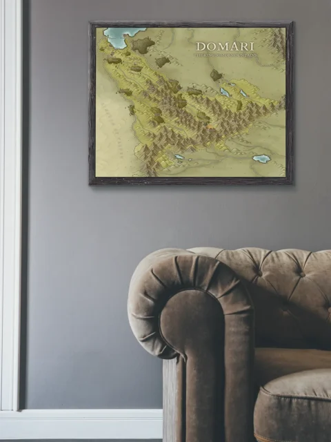 Mountain kingdom map of Domari designed for strategic campaigns