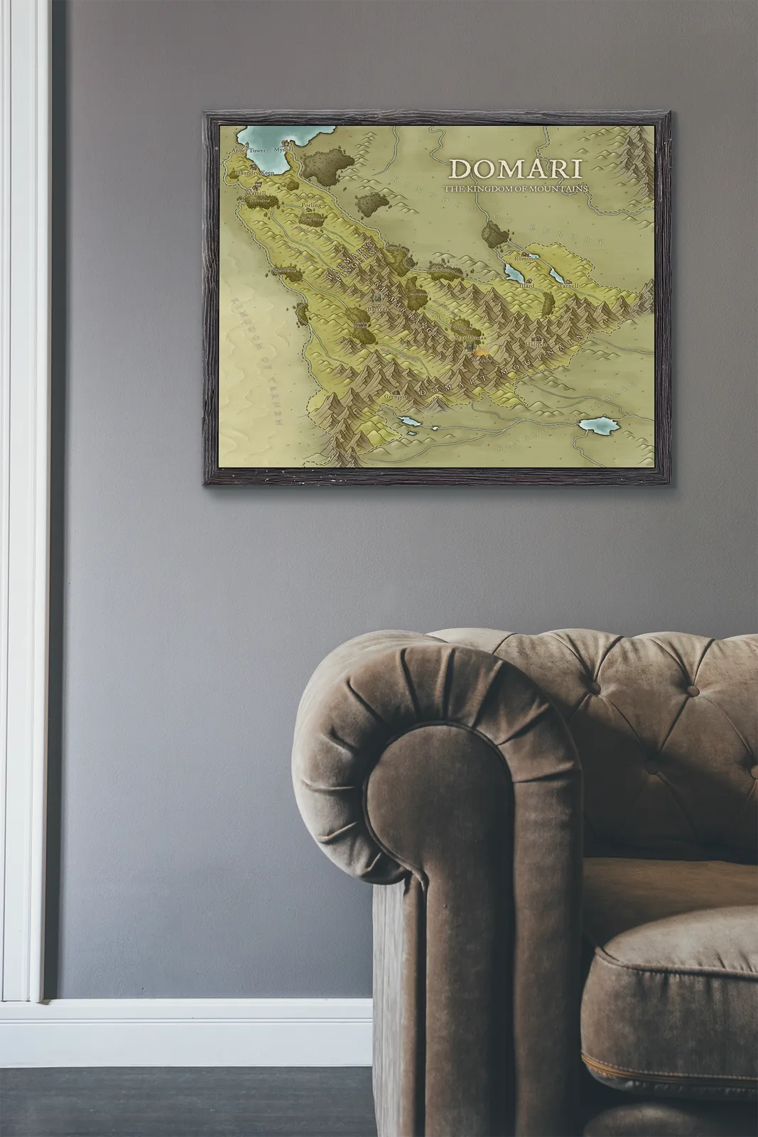 Mountain kingdom map of Domari designed for strategic campaigns