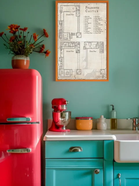 Second floor castle map featuring chambers and council rooms