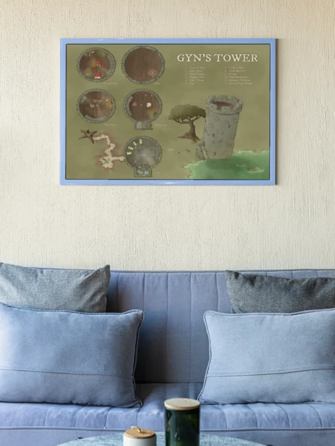 Vertical tower dungeon map designed for tactical encounters