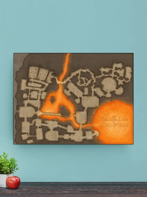 Large infernal cave system designed for tactical gameplay