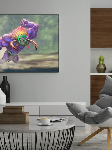 Dust and vapor trailing behind a running creature