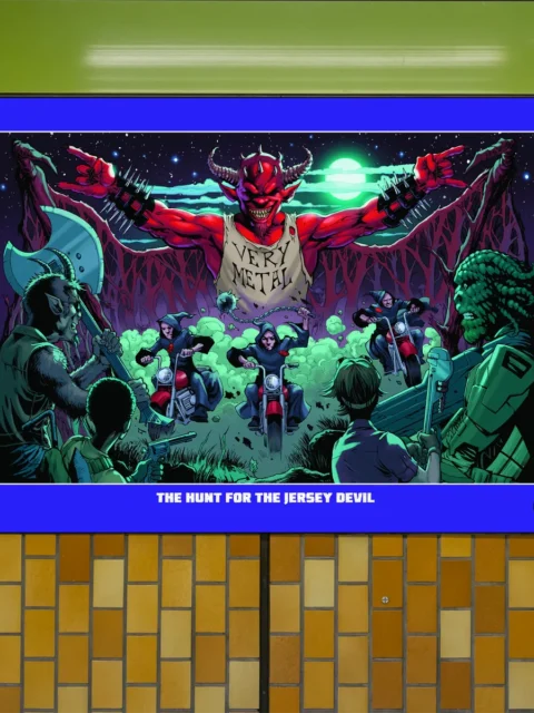 Creature feature fantasy illustration with blood moon