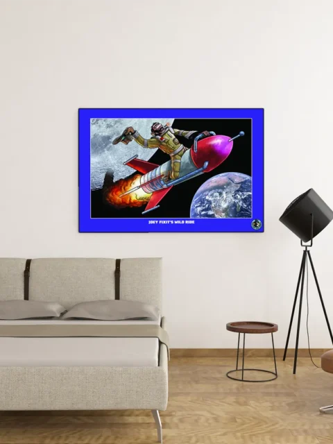 Sci-fi fantasy art featuring reckless space travel